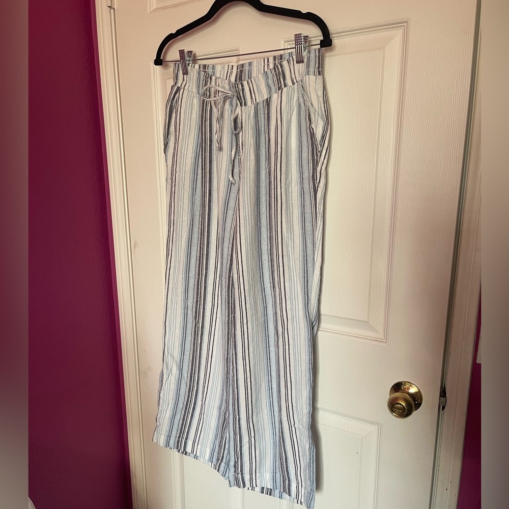 Briggs linen blend striped pants